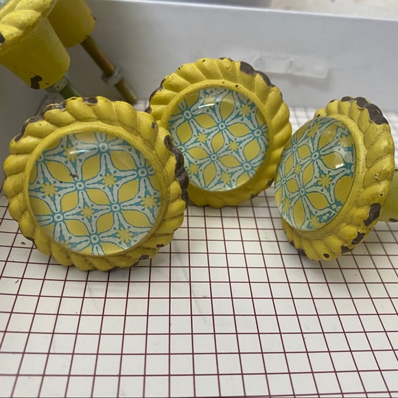 Hobby Lobby Other - distressed blue and yellow drawer pulls Hobby Lobby Other - distressed blue and yellow drawer pulls